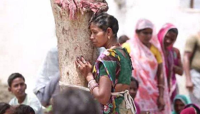 SHAMEFUL! On India's 70th I-Day, a woman in Rajasthan was dragged out of her house, tied to tree, thrashed by villagers