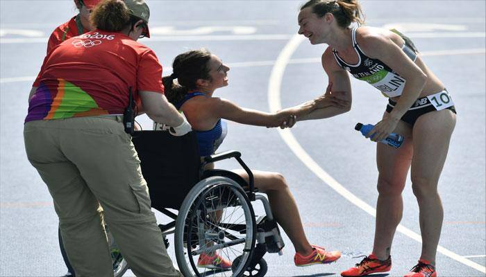 PHOTOS: Olympic Spirit! American runner Abbey D&#039;Agostino stops to help fallen athlete during 5,000 metre run 