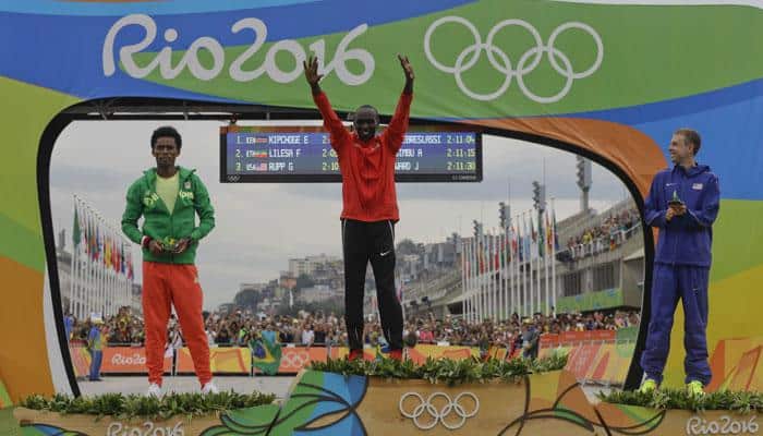 Phenomenal Eliud Kipchoge storms to runway marathon gold as Sun sets at Rio Olympics