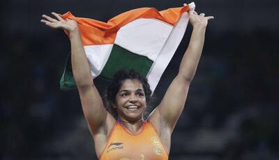 Sakshi Malik arrives to rousing reception, felicitated by Haryana government