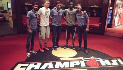 Ravichandran Ashwin, Shikhar Dhawan, Bhuvneshwar Kumar visit three-time NBA champions Miami Heat