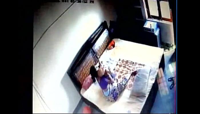 WATCH: Mother mercilessly beats her infant son, tries to strangulate him in Bareilly