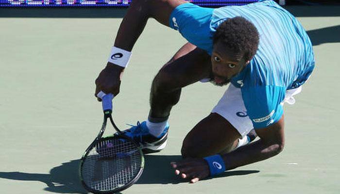 VIDEO: Gael Monfils narrowly avoids SERIOUS injury after hitting court clock in US Open match