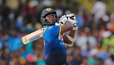 Broken helmet, but not spirit: Sri Lanka captain Angelo Mathews SURVIVES nasty bouncer from Aussie speedster