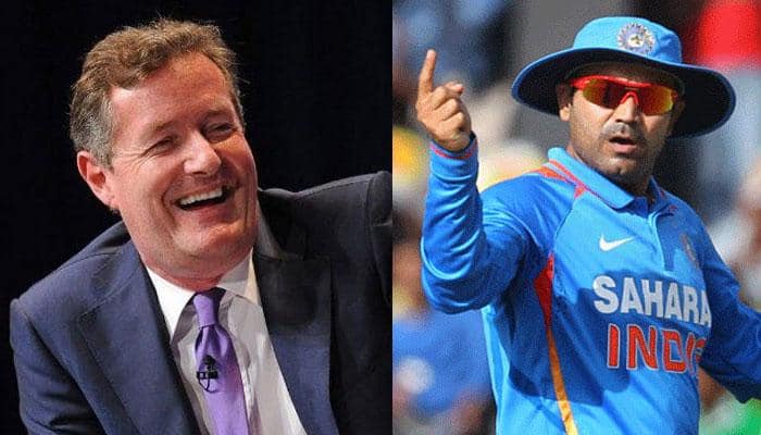 Piers Morgan taunts Virender Sehwag again after he refuses to appear on Arnab Goswami&#039;s show