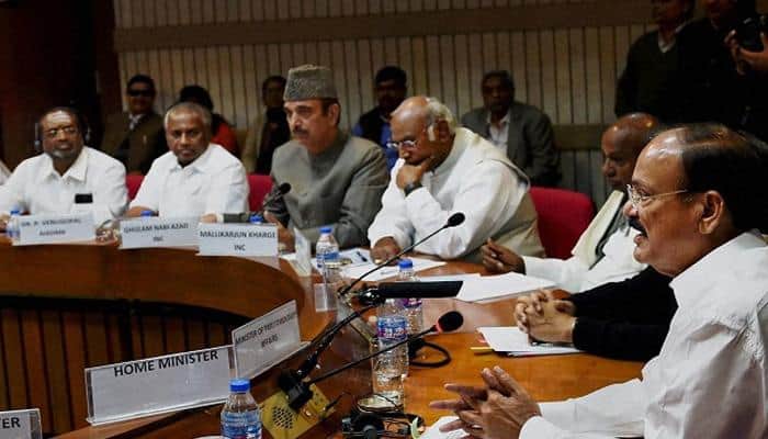 Govt holds all-party meet on Kashmir, Opposition pitches for talks with Hurriyat