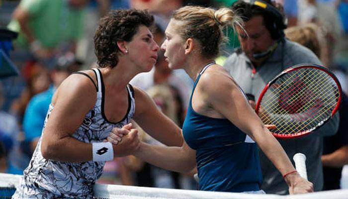 Simona Halep crushes Carla Suarez Navarro to reach US Open quarter-finals