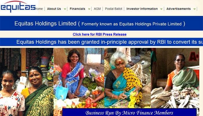 Equitas Small Finance Bank begins operations from Chennai