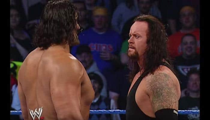 WATCH: The Undertaker being man-handled by another wrestler for the first time in WWE
