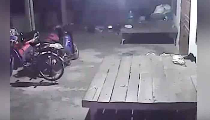 Seen real ghost! WATCH this scary footage, cycle starts moving on its own, bucket falls - Viral Video