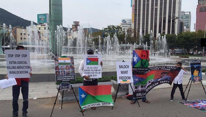 Baloch activists in Australia protest against Pakistan atrocities in Balochistan