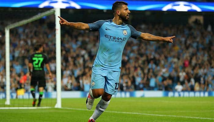 Champions League: Sergio Aguero hat-trick gives Manchester City belated lift-off