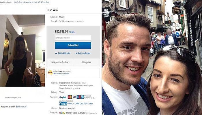 Bizarre! Man puts 'used' wife up for sale on eBay; bids hit Rs 60 lakhs