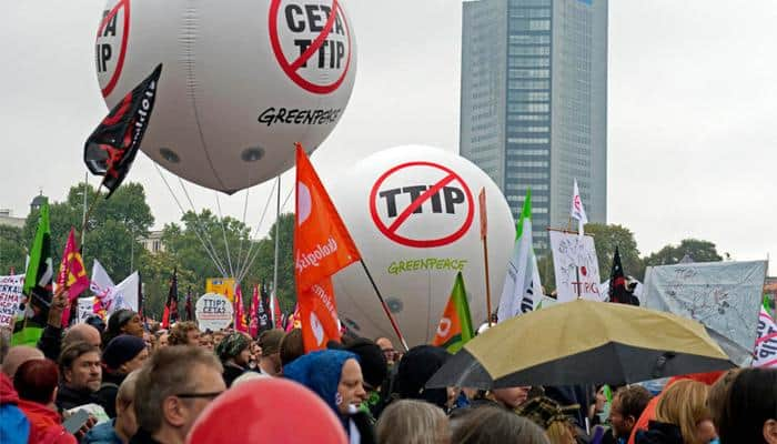 Protesters rally across Germany against mega trade deal