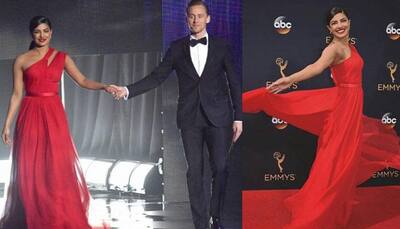 Emmy Awards 2016: Priyanka Chopra rocks in red, looks ravishing with Tom Hiddleston! View PICS