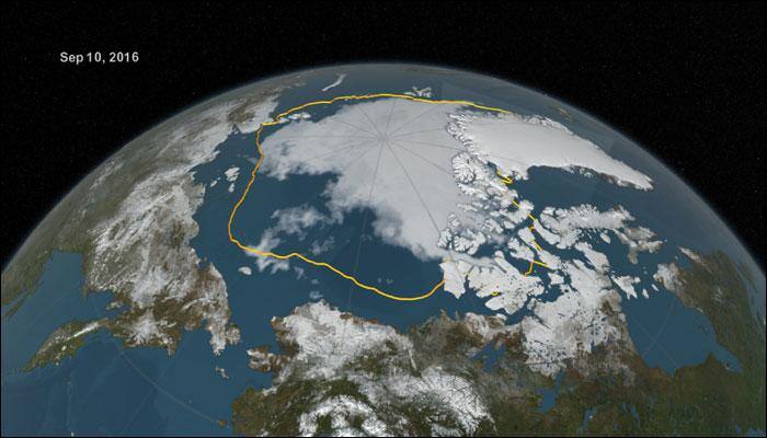 Arctic sea ice melt in September 2016 hits second lowest level on record!