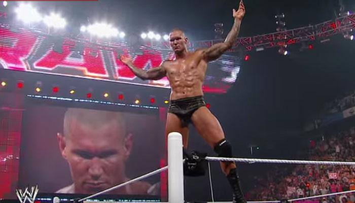 WATCH: WOAH! Randy Orton flies mid-air, gives RKO 'Outta Nowhere' to stun opponent 