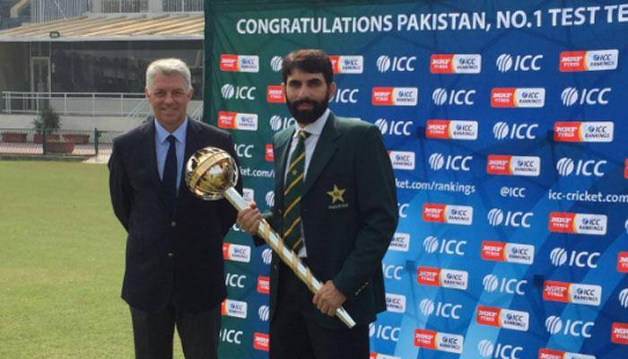 Misbah-ul-Haq receives Pakistan&#039;s first-ever ICC Test Championship mace