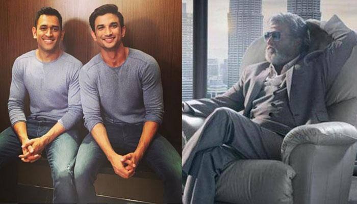 Ahead of &#039;MS Dhoni: The Untold Story&#039; release, Sushant Singh Rajput meets Rajinikanth – Pic inside