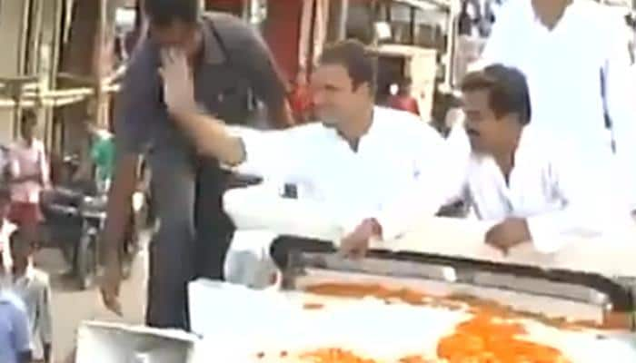 Here&#039;s video of that moment when shoe was thrown at Rahul Gandhi - WATCH