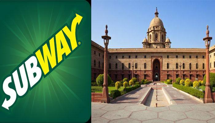  Subway opens outlet at Rashtrapati Bhavan