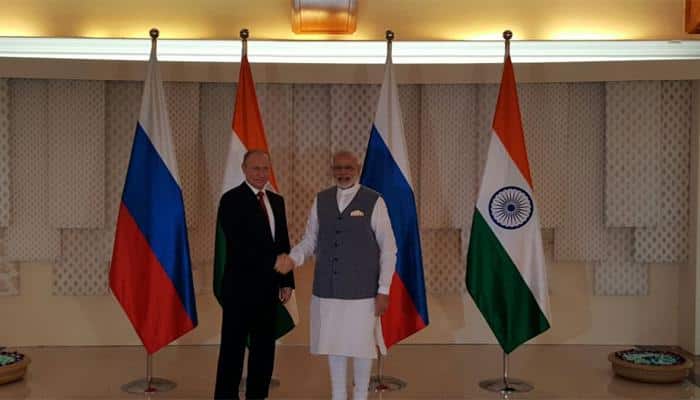 PM Narendra Modi meets Vladimir Putin in Goa; India, Russia set to sign mega defence deals