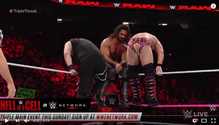 A WWE superstar pinned two competitors in a single move — WATCH