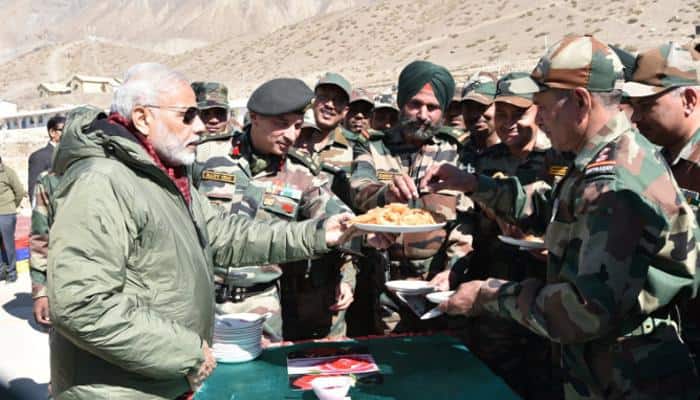 PM Narendra Modi celebrates Diwali with soldiers near China border