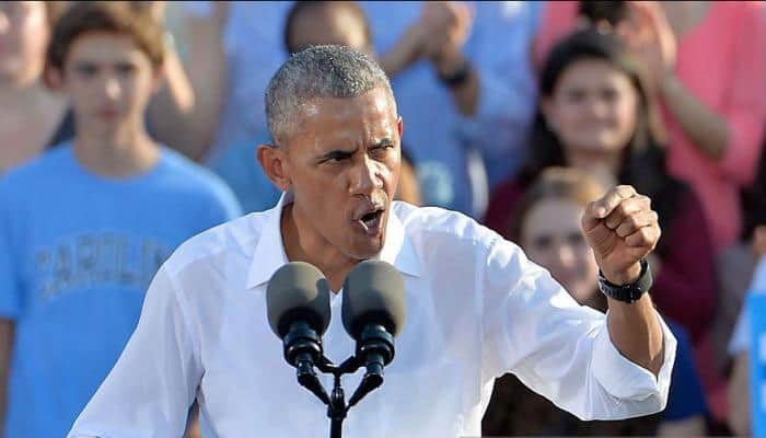 US election 2016: Barack Obama tells voters &#039;the fate of the Republic rests on you&#039;