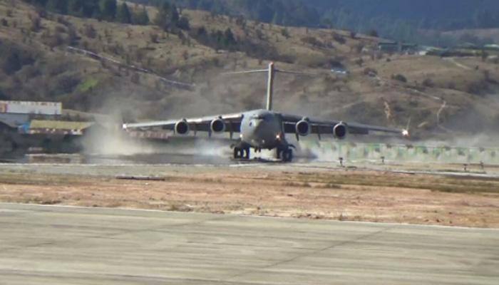 Indian Air Force C-17 Globemaster lands at Arunachal's ALG Mechuka, close to China border