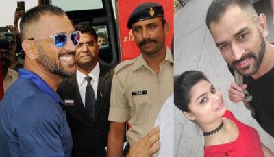 MS Dhoni's crazy fan chases hummer on her scooty till airport for a single selfie