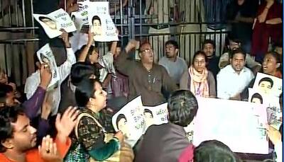 JNU students protest against government over missing student