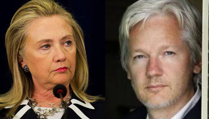 WikiLeaks founder Julian Assange blasts Hillary Clinton on Russia email leak claims