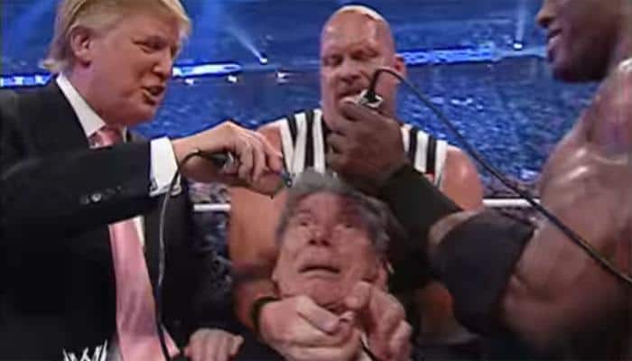 WATCH: When Donald Trump shaved off Vince McMahon&#039;s head in WWE