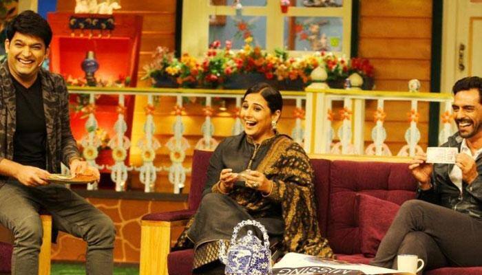 Vidya Balan aka Durga Rani Singh and Arjun Rampal enjoy a hearty laugh on 'The Kapil Sharma Show'!