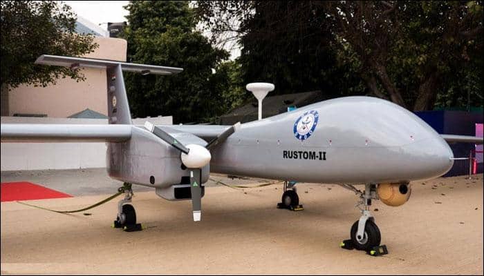 Rustom-II, DRDO&#039;s indigenous drone, successfully takes first flight - Watch video