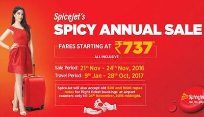SpiceJet 'Spicy Annual Sale' offers fare starting at Rs 737