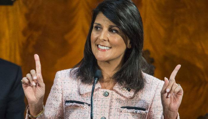 'Nikki Haley leads Donald Trump's pick for US Ambassador to UN'