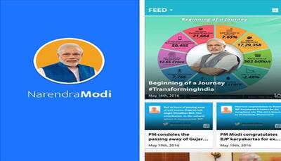 Narendra Modi App on top of Apple's App Store; one of the most popular on Google Play