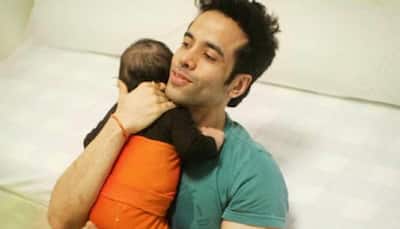 Tusshar Kapoor shares adorable moment with son Laksshya - Watch