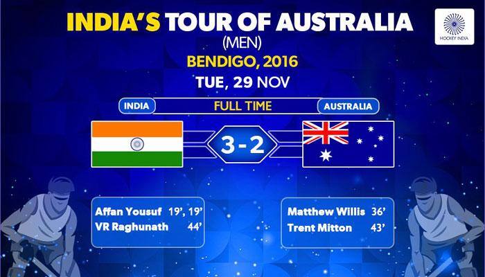 Affan Yousuf's brace guides Hockey India to 3-2 win over world champions Australia