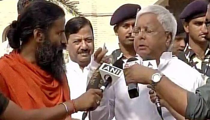 Baba Ramdev praises Lalu Yadav as "social and political heritage of country's politics"