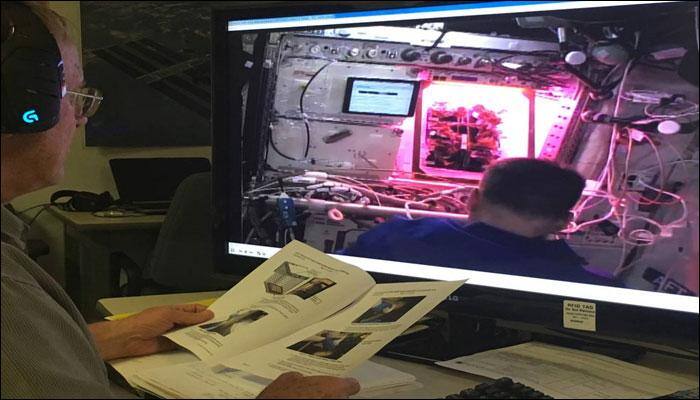 NASA's Shane Kimbrough turns on-orbit gardener, snacks on first of multiple harvests!