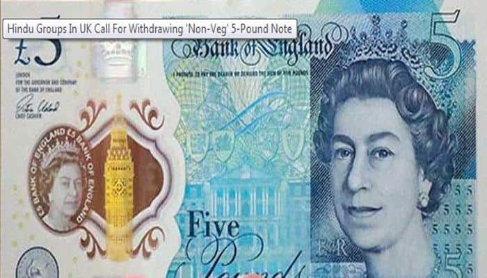 Hindu Groups in UK call on Bank of England to withdraw &#039;non-veg&#039; 5-pound note