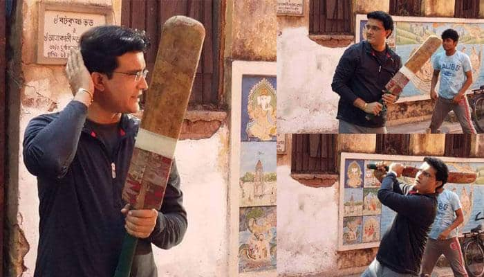 Dadagiri! Watch Sourav Ganguly playing gully cricket on streets of Kolkata