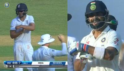 Virat Kohli makes fun of Alastair Cook after England exhaust both DRS wrongly, watch video