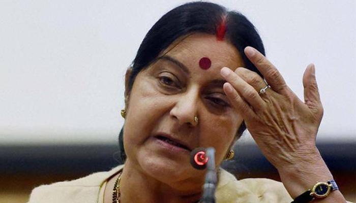 Sushma Swaraj comes to a widow's help despite being in hospital