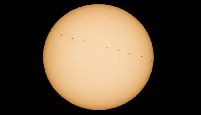 NASA shares image of International Space Station making solar transit!