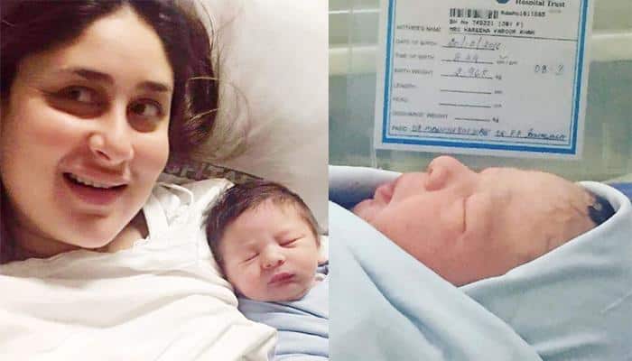 Kareena Kapoor Khan and Saif Ali Khan&#039;s baby boy Taimur looks as cute as a button in these FIRST PICS