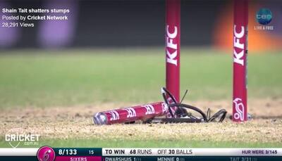 WATCH: Shaun Tait delivers brutal delivery and destroys Sam Billings’ middle stump in BBL 2016